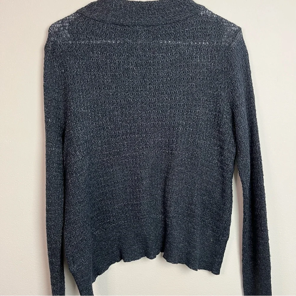 Free People Charcoal Gray Mock Neck Sweater Size S Women
